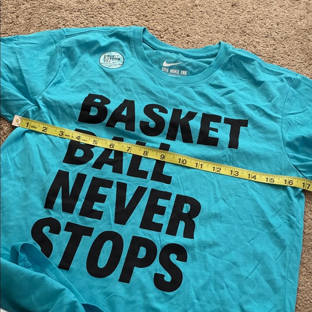 Nike Teal Dri-FIT Tee Basketball size S NWT - Picture 6 of 7